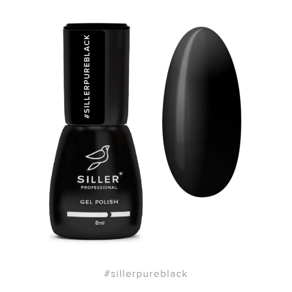 nail polish eddy green-Gel Polish Pure Black 8 ml Siller