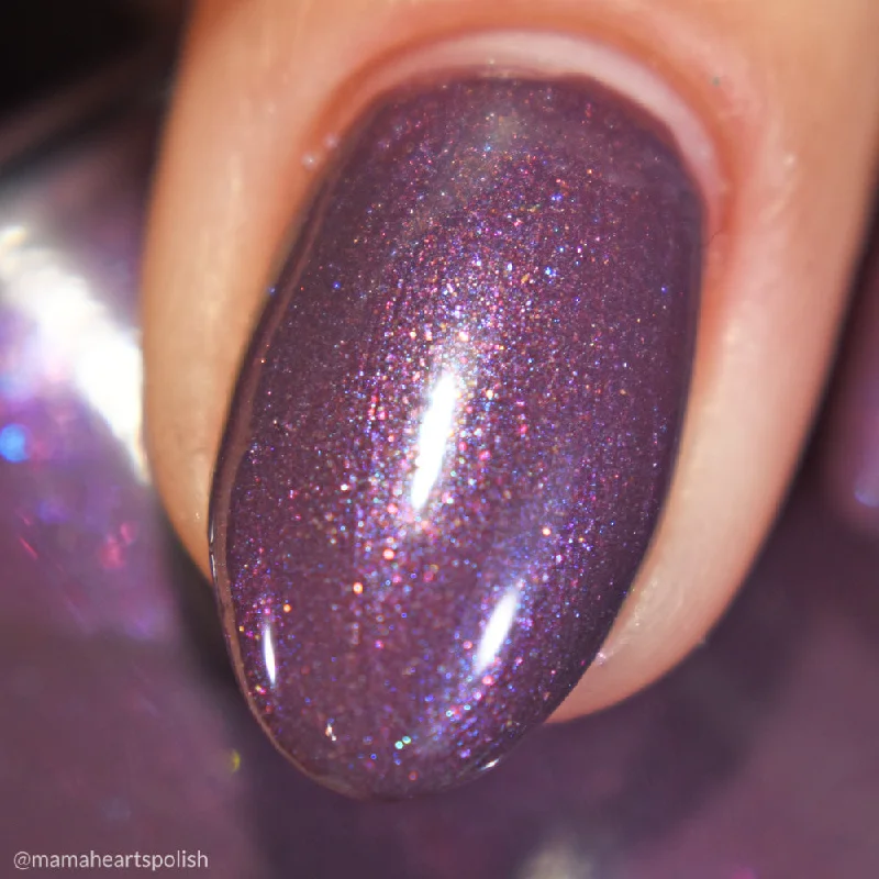 nail polish fog shroud-Do You Feel Held? Nail Polish - warm-toned purple with blue & red shimmer