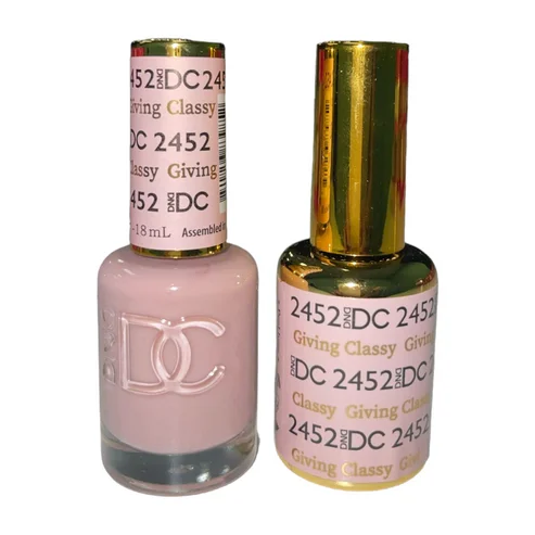 nail repair with nail repair overlay gel-#2452 DND DC DUO SHEER COLLECTION - GIVING CLASSY