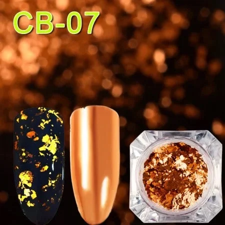 Nail art decoration manga-Champagne Flakes Foil CB-07