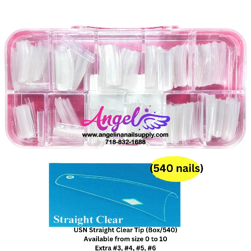 nail polish smoothie blend-USN Straight Nail Tip Box (540 tips)