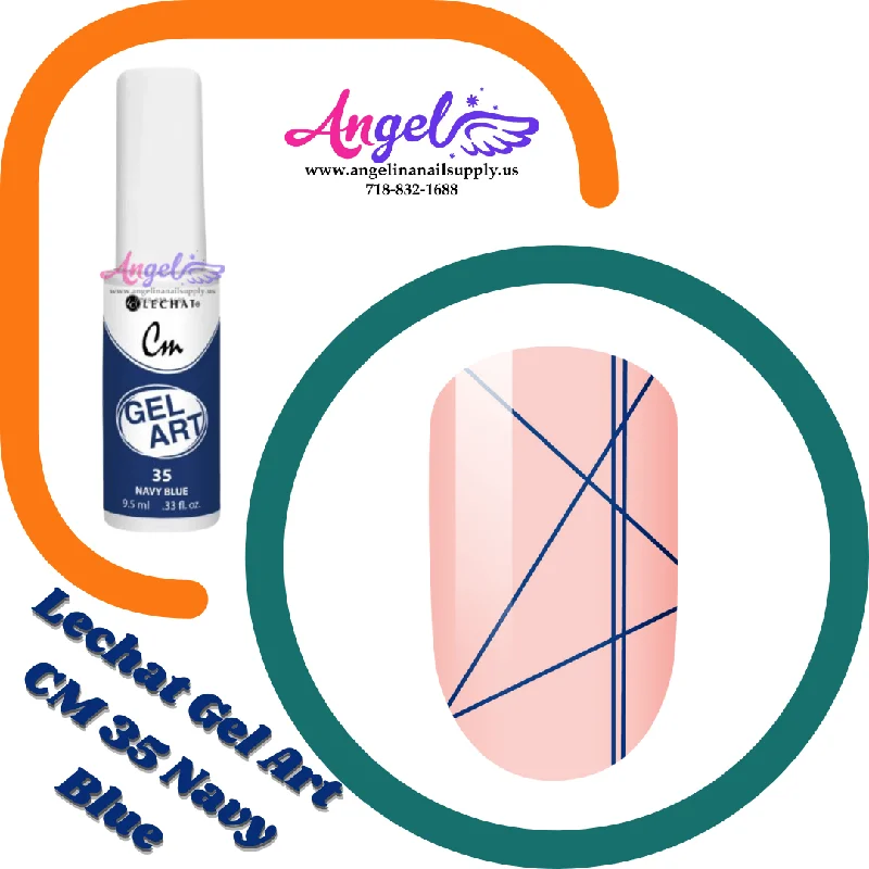 nail polish fudge swirl-Lechat Gel Art CM 35 Navy Blue