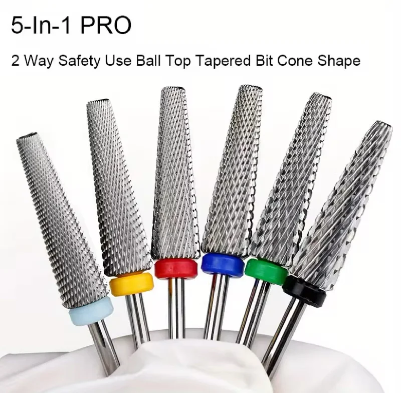 nail repair with nail repair tape-Super Long 5 in 1 Nail Drill CROSS CUT BIT 3/32"