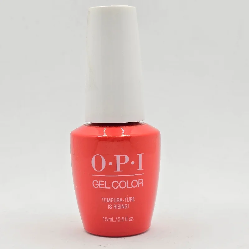 nail repair with nail repair tonic-OPI GC T89 - GEL COLOR TEMPURA-TURE IS RISING!