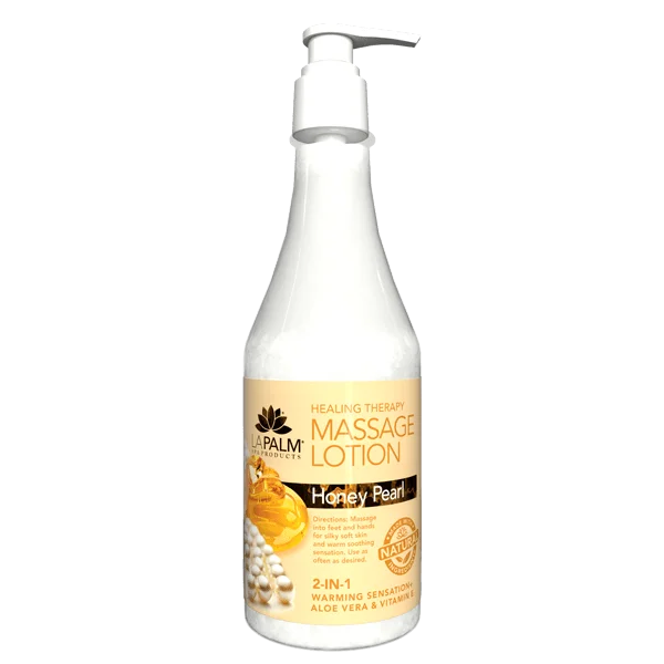 nail repair with nail repair growth gel-LAPALM MASSAGE LOTION - HONEY PEARL 8 OZ