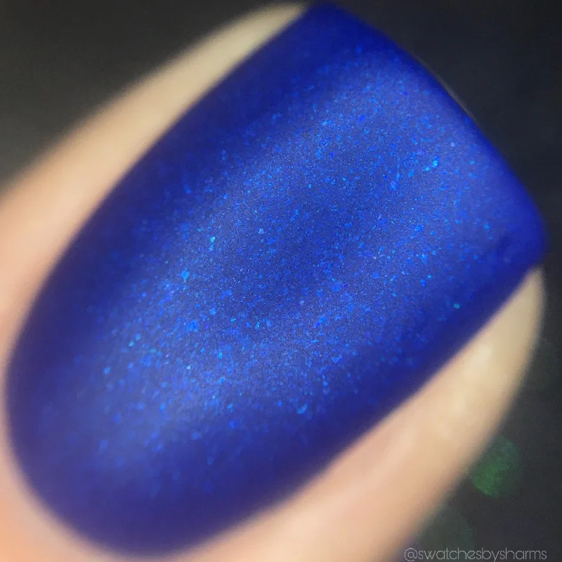 nail polish vanilla bean-Time & Relative Dimension In Space Nail Polish - incredible matte blue!