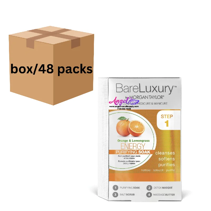 nail polish sunrise sands-Bare Luxury 4 in 1 Spa | Box 48 pcs | Orange & Lemongrass