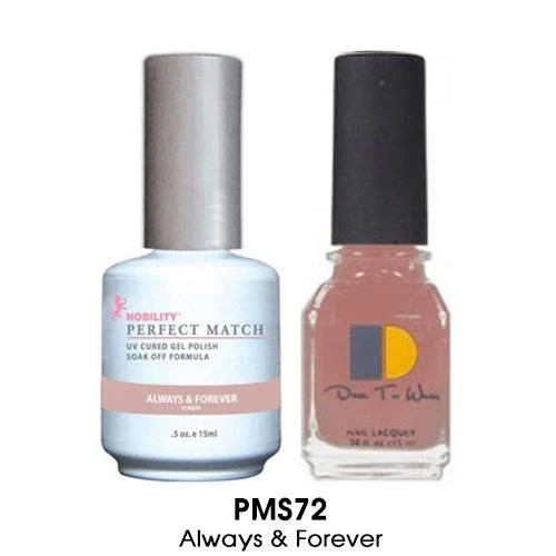 nail polish stormy waves-Perfect Match Gel Duo PMS 072 ALWAYS & FOVEVER