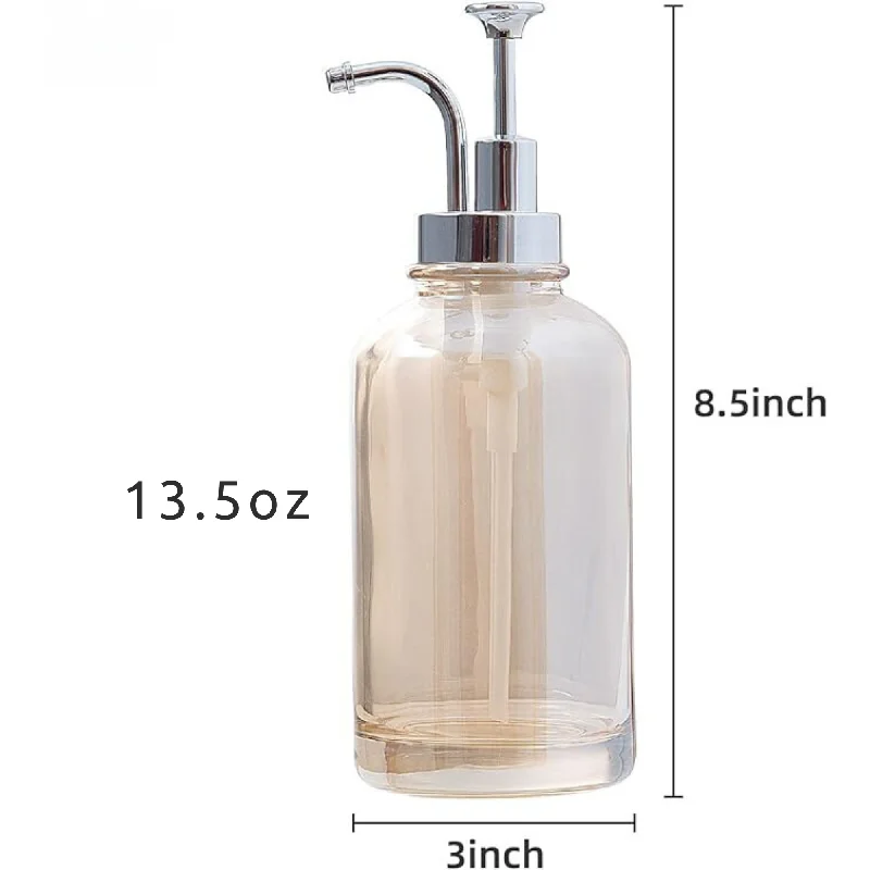 nail polish chia seed-Glass Soap Dispenser Pump 13.5 Oz