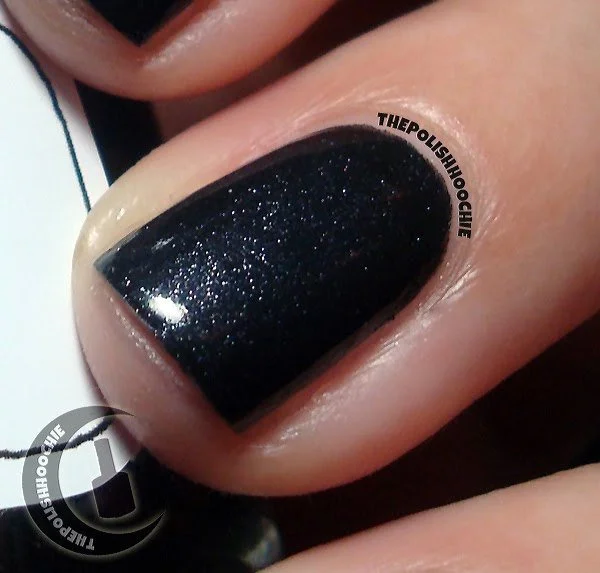 nail polish smoke gray-Into the Black Nail Polish - very special shimmery black