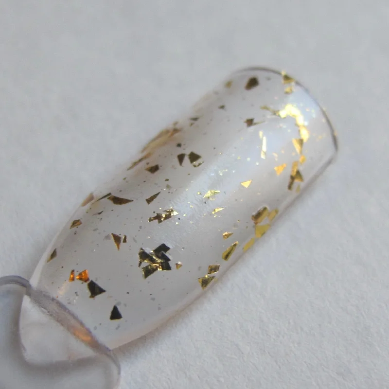 nail polish cookie crumb-My Precious Nail Polish - gold flake glitter top coat