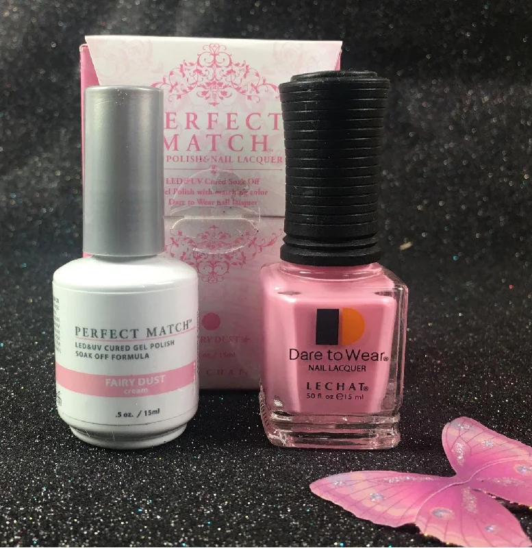 nail polish hazelnut glow-Perfect Match Gel Duo PMS 193 FAIRY DUST