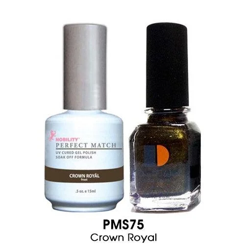 nail polish dockside gray-Perfect Match Gel Duo PMS 075 CROWN ROYAL