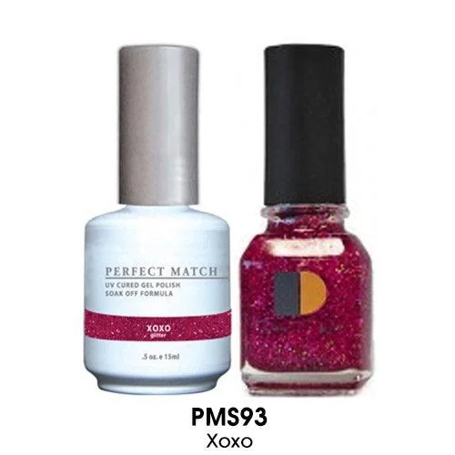 nail polish coral pink-Perfect Match Gel Duo PMS 093 XOXO