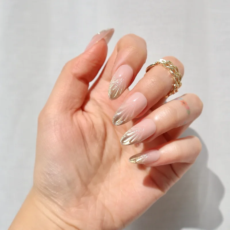 nail repair with nail repair solution-Wrapped In Gold