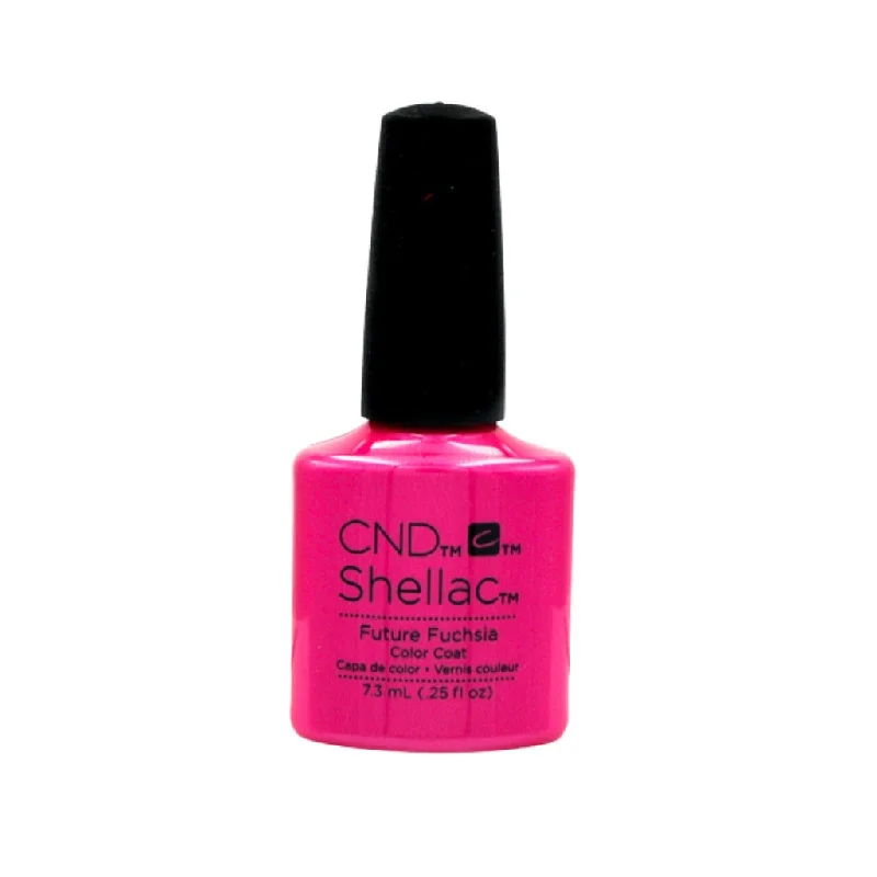 nail polish flame yellow-Shellac - Future Fuchsia