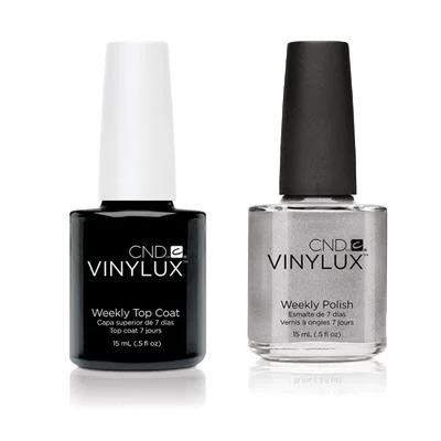 nail polish paprika orange-CND - Vinylux Topcoat & Silver Chrome 0.5 oz - #148