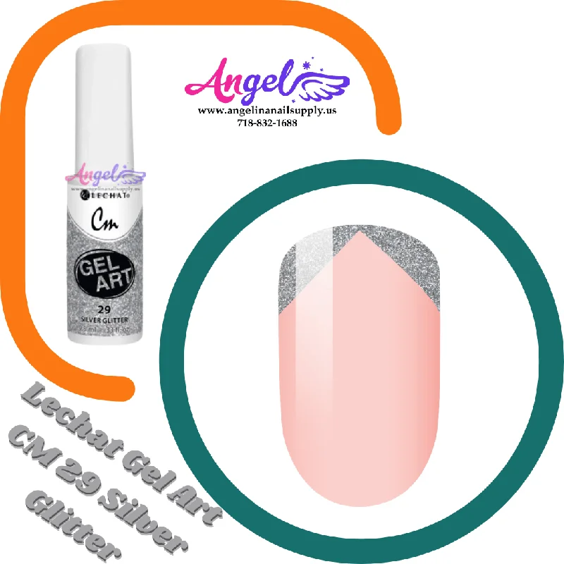 nail polish taffy pull-Lechat Gel Art CM 29 Silver Glitter