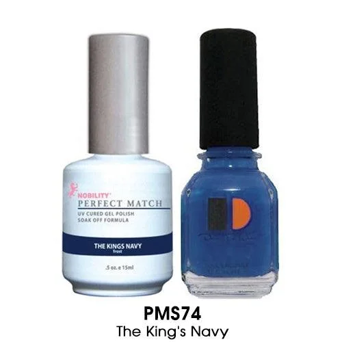 nail polish boat deck-Perfect Match Gel Duo PMS 074 THE KINGS NAVY