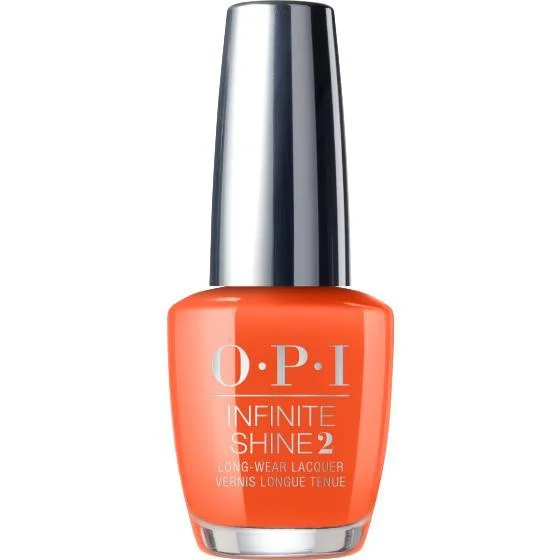 nail polish spark orange-OPI Infinite Shine - Santa Monica Beach Peach - #ISLD39