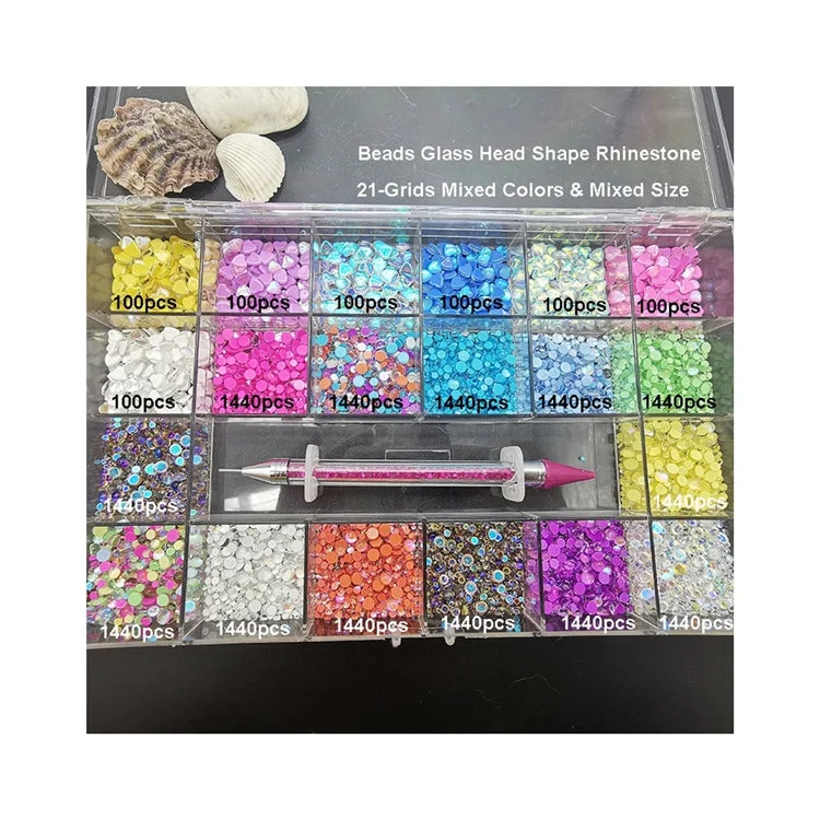 Nail rhinestone household use-Flatback 3d Mixed Design Nail Art Micro Beads Rhinestones For Nail Art Decoration