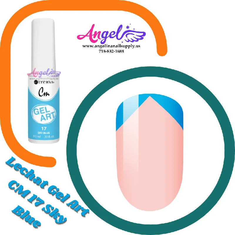 nail polish latte art-Lechat Gel Art CM 17 Sky Blue