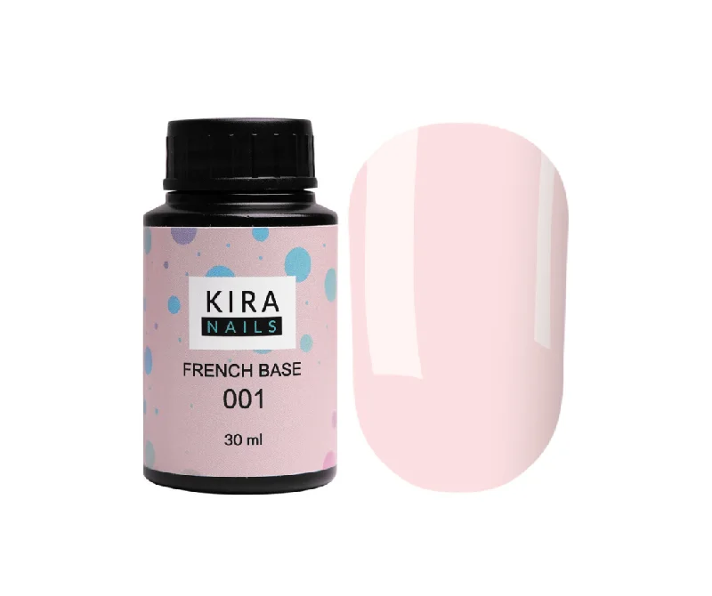 nail repair with nail repair overcoat-Kira Nails French Base 001 30 ml