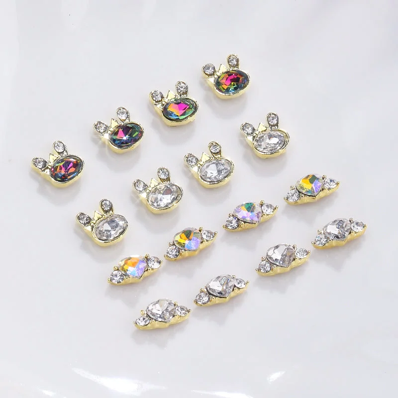 Nail rhinestone stage glamour-Heart Nail Art Rhinestone 3d Alloy Charms Metal Nail Decorations Pendant Love Diy Accessories For Manicure