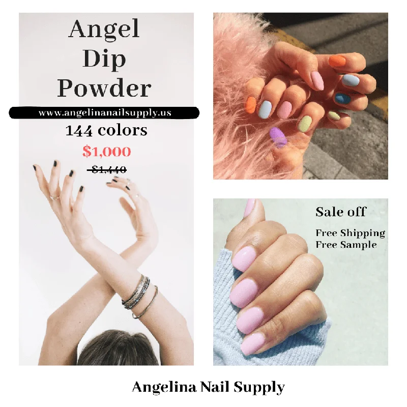 nail polish cake frosting-Angel Dip Powder ( 144 colors )