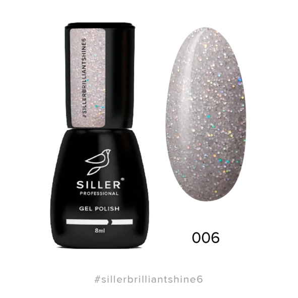 nail polish biscuit jam-Gel Polish Brilliant Shine №6 8 ml Siller