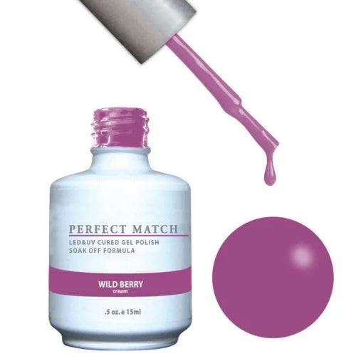 nail polish blueberry hue-Perfect Match Gel Duo PMS 131 WILD BERRY